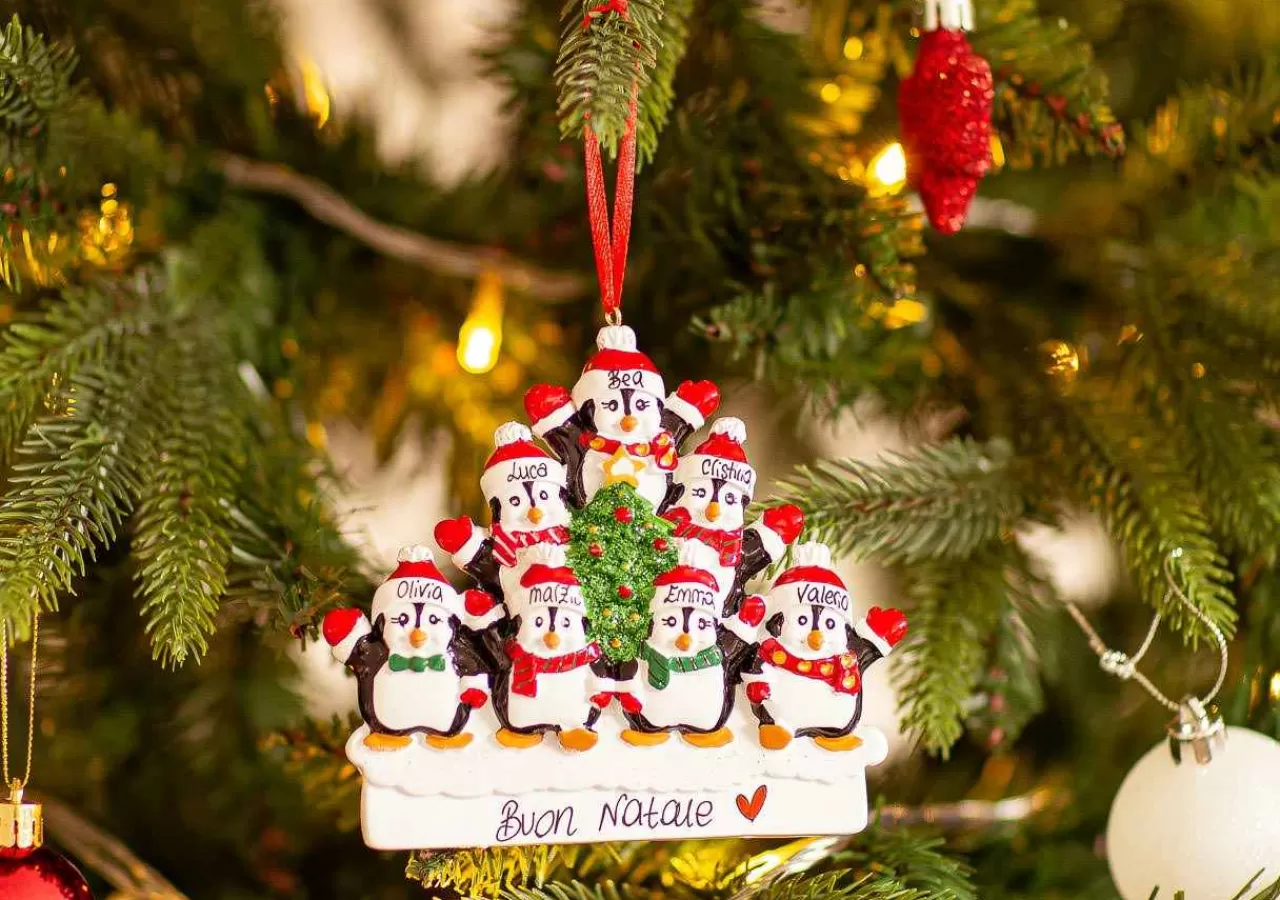 Christmas The Original 7 Pinguini Con Albero Di Natale